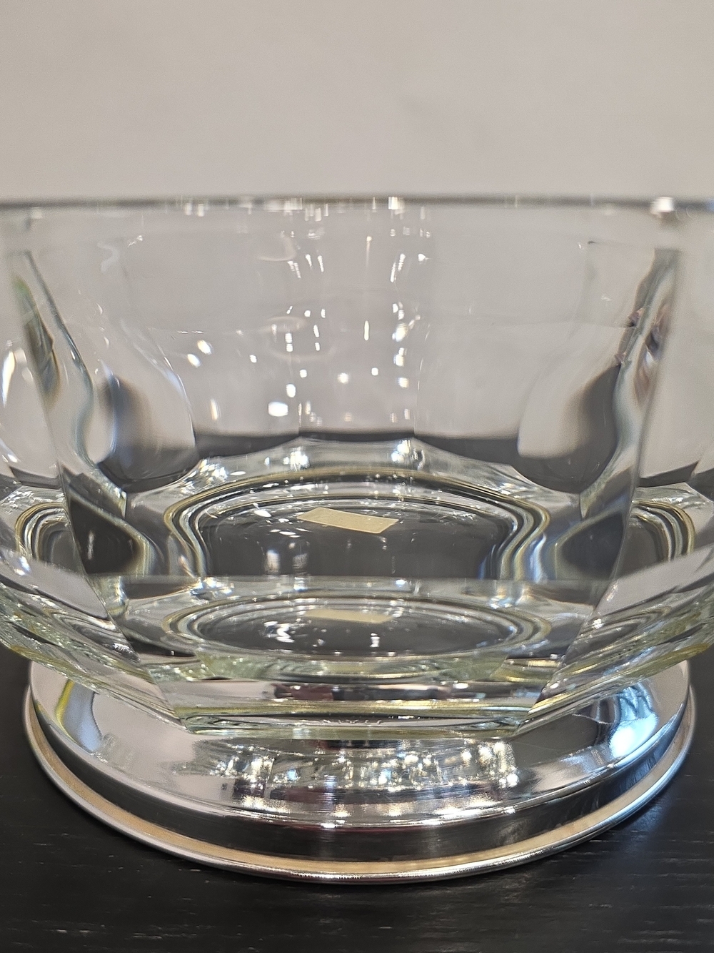 Godinger Clear Glass Bowl with Silver-Tone Base